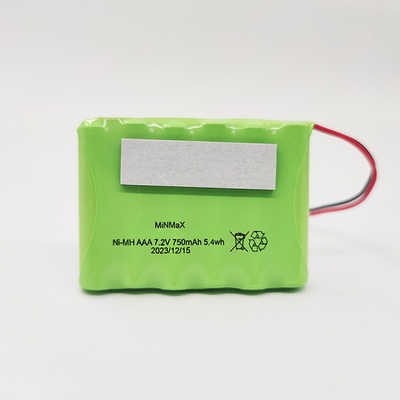 Batteria Ni-Mh ad alta temperatura, AAA750mAh, 6S1P, temperatura di carica e scarica -20°C ~ +70°C, per luce di emergenza